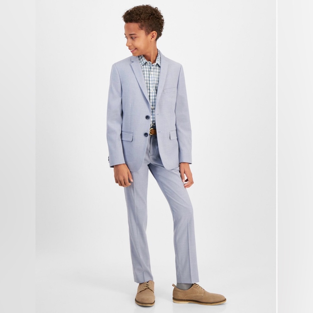 Michael Kors Big Boys Classic Blue Suit Size 16R